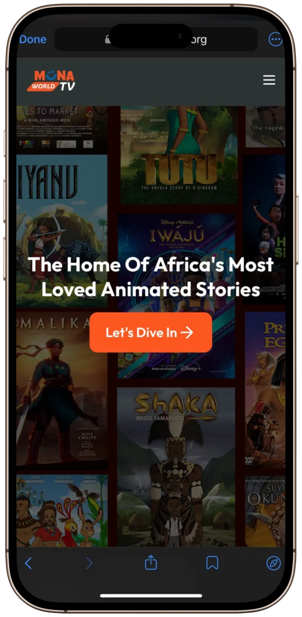 Munaflix Mobile View